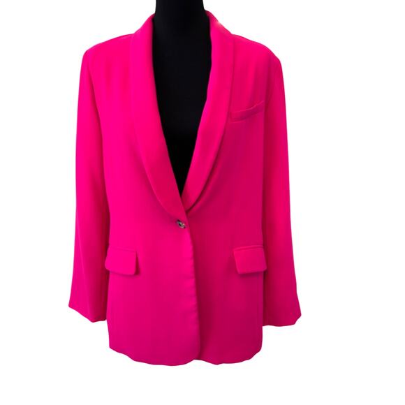 RACHEL ROY X RTR Women's Pink One Button Blazer Jacket Size Medium - Picture 1 of 6